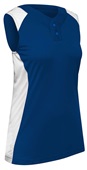Champro Women Girls Infinite 2-Button Sleeveless Softball Jersey