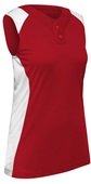 Champro Women Girls Infinite 2-Button Sleeveless Softball Jersey