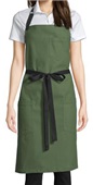 Uncommon Threads Aura Bib Apron SEA GREEN/ BLACK WEBBING Primary