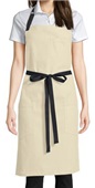 Uncommon Threads Aura Bib Apron IVORY/ BLACK WEBBING Primary