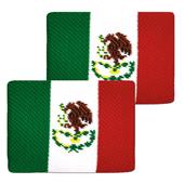 Unique Sports Mexico Flag Wristbands (PAIR)