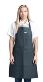 Uncommon Threads Surge Bib Apron ZIG ZAG DENIM/ BLACK WEBBING Primary