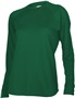 Women's Long Sleeve Loose Fit Performance Shirt DK GREEN Primary