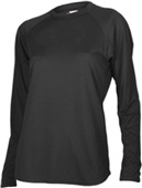 Women's Long Sleeve Loose Fit Performance Shirt BLACK Primary