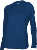Women's Long Sleeve Loose Fit Performance Shirt NAVY Primary