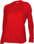Women's Long Sleeve Loose Fit Performance Shirt SCARLET Primary