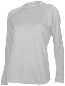 Women's Long Sleeve Loose Fit Performance Shirt WHITE Primary