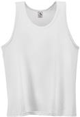 Youth Poly/Cotton Athletic Tank WHITE Primary