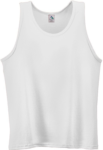 Augusta Sportswear Youth Poly/Cotton Athletic Tank WHITE 