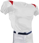 Adult Trojan Football Pro Brite Mesh Body Jerseys WHITE/SCARLET Primary