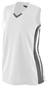 Augusta Womens Wicking Mesh Powerhouse Athletic Jersey 527 WHITE/ BLACK Primary