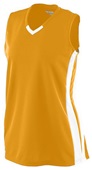 Augusta Womens Wicking Mesh Powerhouse Athletic Jersey 527 GOLD/ WHITE Primary