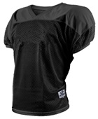 Adult Belt Length Porthole Mesh Body Practice Football Jerseys (A3XL, AXL -Royal), (AXL -White) BLACK Primary