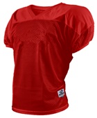 Adult Belt Length Porthole Mesh Body Practice Football Jerseys (A3XL, AXL -Royal), (AXL -White) SCARLET Primary