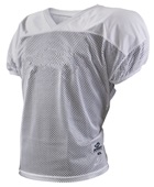 Adult Belt Length Porthole Mesh Body Practice Football Jerseys (AXL -Royal), (A3XL -White) WHITE Primary