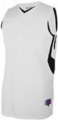 Adult Youth Weave Flatback Mesh Basketball Jerseys WHITE/BLACK Primary