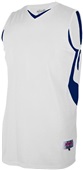 Adult Youth Weave Flatback Mesh Basketball Jerseys WHITE/NAVY Primary