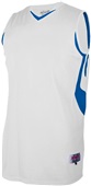 Adult Youth Weave Flatback Mesh Basketball Jerseys WHITE/ROYAL Primary