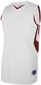 Adult Youth Weave Flatback Mesh Basketball Jerseys WHITE/MAROON Primary