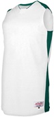 Adult /Youth Sleeveless Basketball Jerseys WHITE/DK GREEN Primary