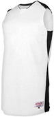 Adult /Youth Sleeveless Basketball Jerseys WHITE/BLACK Primary