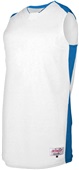 Adult /Youth Sleeveless Basketball Jerseys WHITE/ROYAL Primary