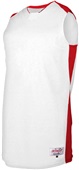 Adult /Youth Sleeveless Basketball Jerseys WHITE/SCARLET Primary