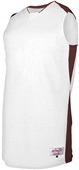 Adult /Youth Sleeveless Basketball Jerseys WHITE/MAROON Primary