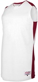 Adult /Youth Sleeveless Basketball Jerseys WHITE/CARDINAL Primary