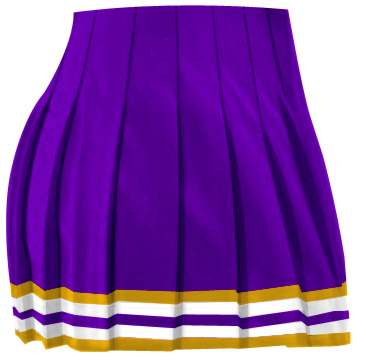 E17568 Cheer Fantastic Cheerleaders 16 Pleated Poly Skirt