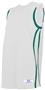 Adult /Youth Sleeveless, 2-Color Basketball Jerseys WHITE/DK GREEN Primary