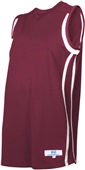 Adult /Youth Sleeveless, 2-Color Basketball Jerseys MAROON/WHITE Primary
