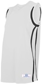 Adult /Youth Sleeveless, 2-Color Basketball Jerseys WHITE/BLACK Primary