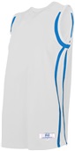 Adult /Youth Sleeveless, 2-Color Basketball Jerseys WHITE/ROYAL Primary