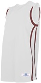 Adult /Youth Sleeveless, 2-Color Basketball Jerseys WHITE/MAROON Primary