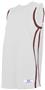 Adult /Youth Sleeveless, 2-Color Basketball Jerseys WHITE/MAROON Primary