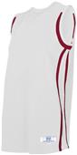 Adult /Youth Sleeveless, 2-Color Basketball Jerseys WHITE/CARDINAL Primary