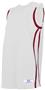 Adult /Youth Sleeveless, 2-Color Basketball Jerseys WHITE/CARDINAL Primary