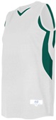 Women's 2-Color, Accented Basketball Jersey WHITE/DARK GREEN Primary