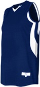 Women's 2-Color, Accented Basketball Jersey NAVY/WHITE Primary