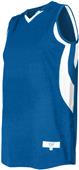 Women's 2-Color, Accented Basketball Jersey ROYAL/WHITE Primary