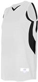 Women's 2-Color, Accented Basketball Jersey WHITE/BLACK Primary