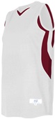 Women's 2-Color, Accented Basketball Jersey WHITE/CARDINAL Primary