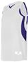 Women's 2-Color, Accented Basketball Jersey WHITE/PURPLE Primary