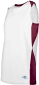 Women's 2-Color Sleeveless Basketball Jerseys WHITE/MAROON Primary