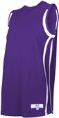 Womens Low Post Fitted Flatback Mesh Basketball Jersey PURPLE/WHITE Primary