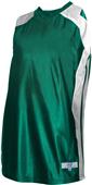 Women's Reversible Dazzle/Eyelet Mesh Basketball Jerseys Outside: DARK GREEN, Inside: WHITE Primary
