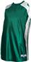 Women's Reversible Dazzle/Eyelet Mesh Basketball Jerseys Outside: DARK GREEN, Inside: WHITE Primary