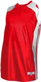 Women's Reversible Dazzle/Eyelet Mesh Basketball Jerseys Outside: SCARLET, Inside: WHITE Primary