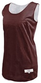 Womens Eyelet Mesh Polyester Reversible Basketball Jersey Tank Outside: MAROON, Inside: WHITE Primary
